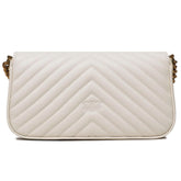 White Calfskin Women Crossbody Bag